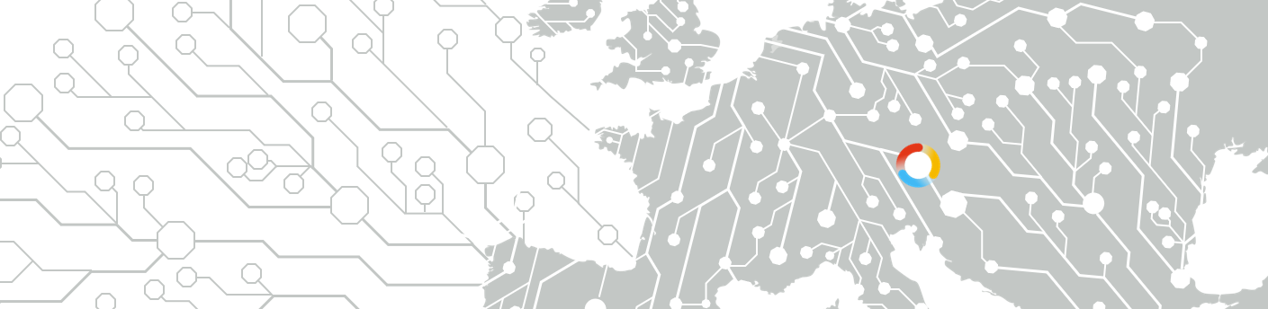 Karte von Europa mit neuronalem Netz
